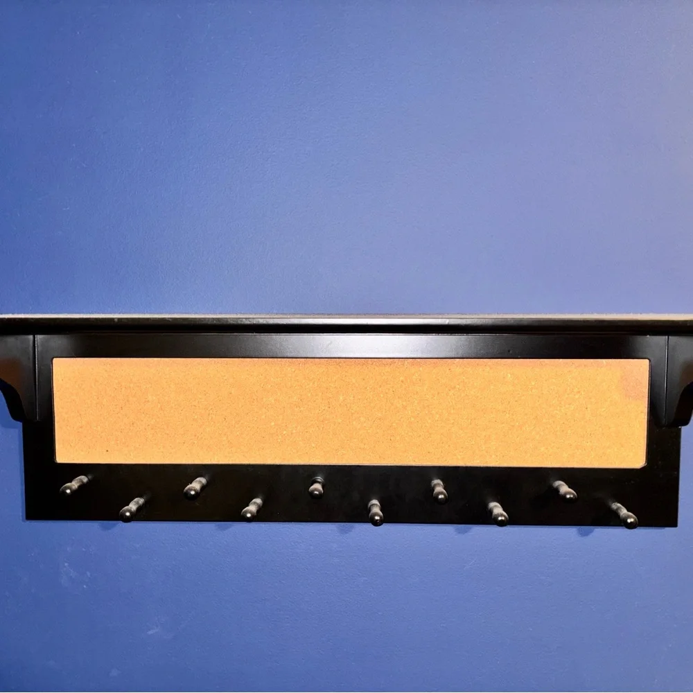 Black Wall-Mounted Shelf